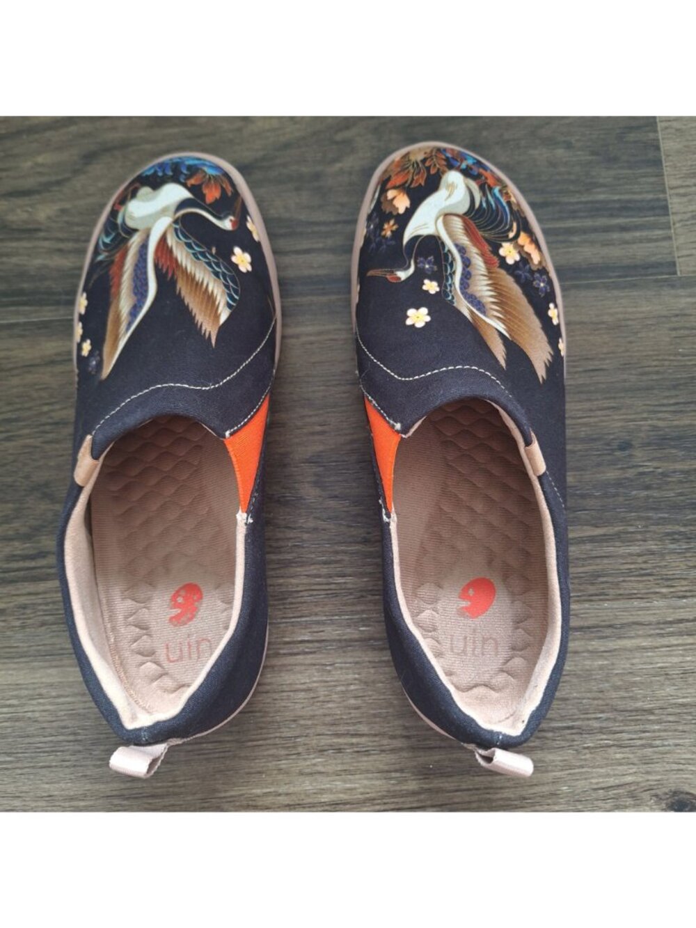 💙 UIN Crane Dance Toledo Canvas Slip-on Loafers Size 7 Lightweight Travel Comfy - Picture 5 of 7